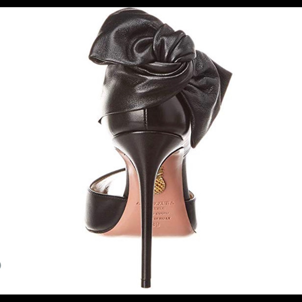 Aquazzura Versailles peep toe 105 leather pump